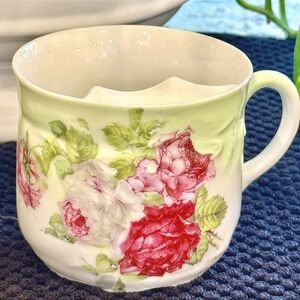 Vintage Royal Vale England Bone China Tea Bag Holder Mug Cabbage Roses Cottage